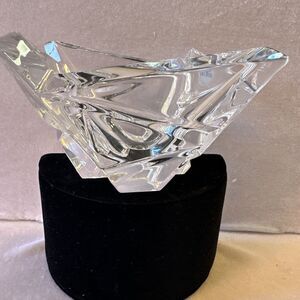 Rogaska Crystal Bowl 3" Square - Modern Art Deco